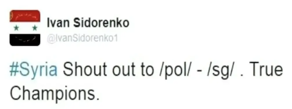 Ivan Sidorenko thanks 4chan.